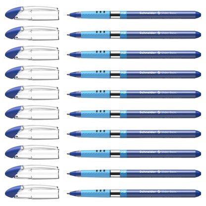 Artikelbild 5 für Schneider Kugelschreiber Slider Basic XB blau/transparent, Schreibfarbe: blau, 10 St., Artikelnummer 867309