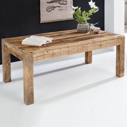 Artikelbild 5 für WOHNLING Couchtisch rechteckig Massivholz mango 110,0 x 60,0 x 47,0 cm, 1 St., Artikelnummer 905921