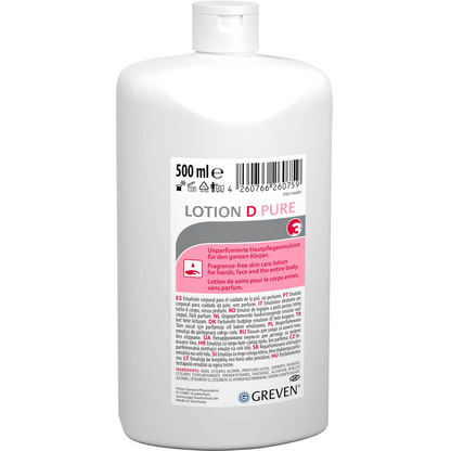 Artikelbild für GREVEN® LOTION D PURE Hautcreme 500,0 ml, Artikelnummer 412526