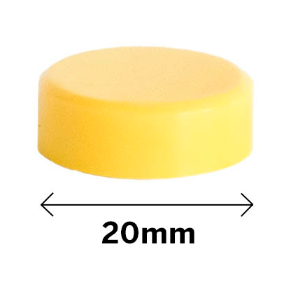Artikelbild 2 für ALLboards Magnet gelb, Kunststoff Ø 2,0 x 0,6 cm, 10 St., Artikelnummer 502977