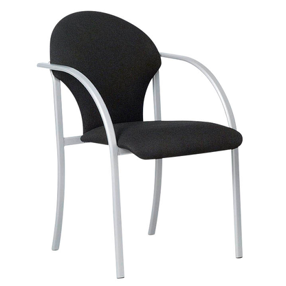 Artikelbild 2 für Nowy Styl Besucherstühle Visa VISA ALU EF-019 schwarz Stoff, 2 St., Artikelnummer 833186