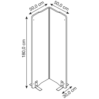 Artikelbild 2 für HAMMERBACHER Akustik-Trennwand, grau 50,0 x 180,0 cm, 1 St., Artikelnummer 778702