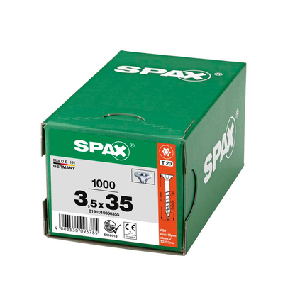 Artikelbild 9 für SPAX® Universalschrauben T20 Senkkopf WIROX 0191010350355 3,5 mm x 35 mm, 1.000 St., Artikelnummer 395117