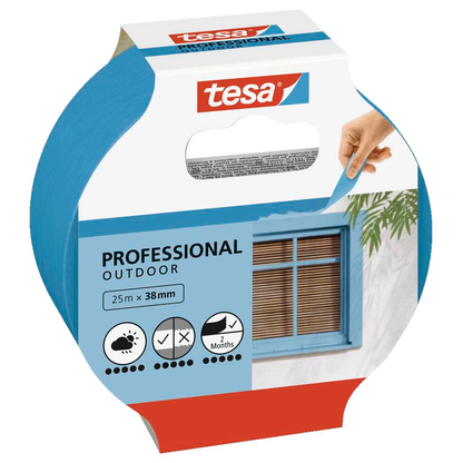 Artikelbild für tesa PROFESSIONAL OUTDOOR Kreppband blau 38,0 mm x 25,0 m 1 Rolle, Artikelnummer 723696