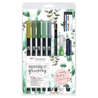 Artikelbild für Tombow ABT Greenery Brush-Pen-Set farbsortiert, 1 Set, Artikelnummer 125213
