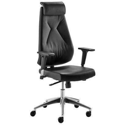 Artikelbild für Mayer Bürostuhl myBESTMIND, 2462 Leder schwarz, Gestell alu, Artikelnummer 210033