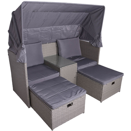 Artikelbild für Garden Pleasure Loungegruppe SAINT TROPEZ grau Kunststoff, Metall, 7-teilig, Artikelnummer 897601