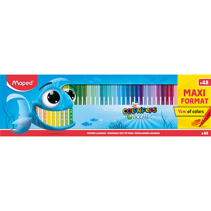 Artikelbild für maped Ocean Life Filzstifte farbsortiert, 48 St., Artikelnummer 966992