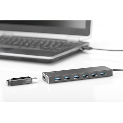Artikelbild 4 für DIGITUS USB-Hub DA-70241-1 7-fach grau, Artikelnummer 325476