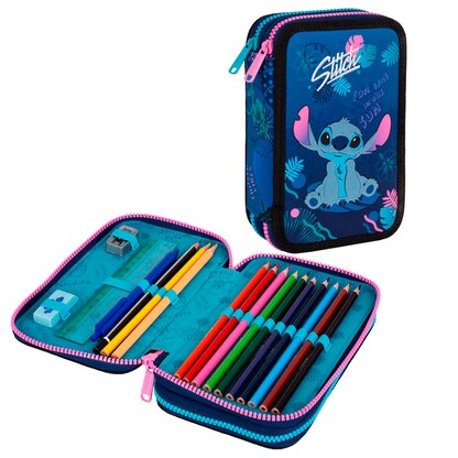 Artikelbild für CoolPack Federmäppchen befüllt Jumper 2 Disney Stitch Motiv 35-teilig, 21,5 x 14,0 cm, Artikelnummer 663459