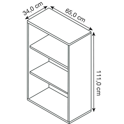 Artikelbild 2 für MÖBELPARTNER Aktenregal Amatis trüffeleiche 65,0 x 34,0 x 111,0 cm, 1 St., Artikelnummer 481721