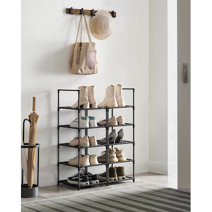 Artikelbild 4 für SONGMICS Schuhregal schwarz 33,0 x 33,0 x 173,0 cm, 1 St., Artikelnummer 260939