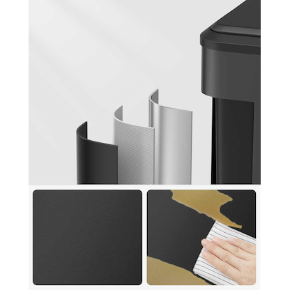 Artikelbild 4 für SONGMICS Mülleimer 2x 15,0 l schwarz, 1 St., Artikelnummer 760548