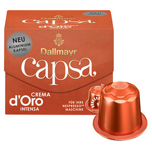 Dallmayr Capsa Crema d'Oro Intensa Kaffeekapseln Arabicabohnen kräftig 10 Portionen