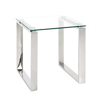 HAKU Möbel Beistelltisch Glas transparent 42,0 x 42,0 x 45,0 cm ++