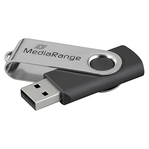 MediaRange USB-Stick schwarz, silber 128 GB