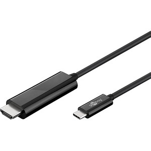 goobay USB C/HDMI Kabel 1,8 m schwarz