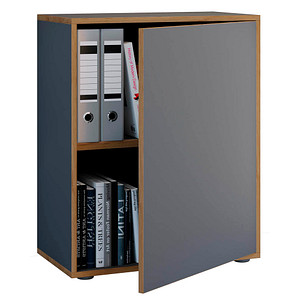 VCM my office Aktenschrank Salia, 920721 anthrazit, honig-eiche 1 Fachboden 60,0 x 32,0 x 74,0 cm