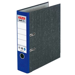 herlitz maX.file nature Ordner blau marmoriert Karton 8,0 cm DIN A4