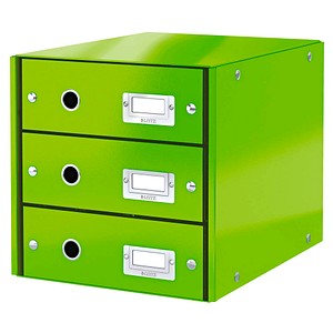 LEITZ Schubladenbox Click & Store grün DIN A4 mit 3 Schubladen