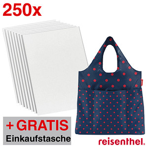 AKTION: STEINMETZ Versandtaschen DIN C4 ohne Fenster weiß 250 St. + GRATIS reisenthel Einkaufstasche mixed dots red