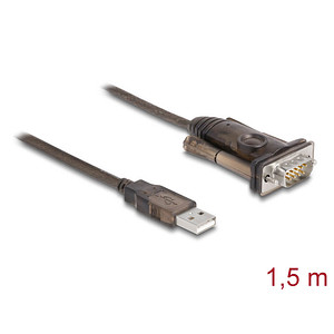 DeLOCK USB A/D-SUB 9 Kabel 1,5 m schwarz