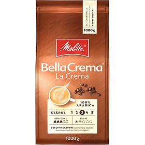 Melitta BellaCrema LaCrema Kaffeebohnen Arabicabohnen kräftig 1,0 kg