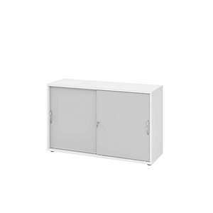 HAMMERBACHER Schiebetürenschrank 1752S, V1752S/W/5/BM grau, weiß 1 Fachboden 120,0 x 40,0 x 74,8 cm
