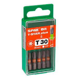 5 SPAX® T30 T-STAR  Plus Bits, 5 St.