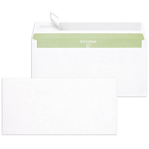 MAILmedia Briefumschläge Envirelope® DIN lang ohne Fenster recycling-weiß haftklebend 1.000 St.