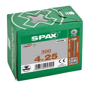 SPAX® Rückwandschrauben T20 Flachkopf WIROX 25mm  x 4 mm, 300 St.