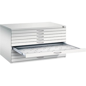 CP 7200 Planschrank lichtgrau 10 Schubladen 135,0 x 96,0 x 76,0 cm