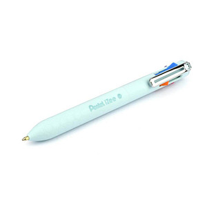 Pentel 4-Farben-Kugelschreiber iZee 4C hellblau, Schreibfarbe: orange, pink, hellblau, violett, 1 St.