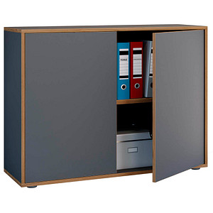 VCM my office Aktenschrank Salia, 920723 anthrazit, honig-eiche 1 Fachboden 100,0 x 32,0 x 74,0 cm