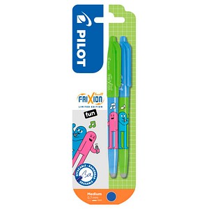 PILOT FriXion Ball Friends Edition Tintenroller Beat Buddies 0,4 mm, Schreibfarbe: blau, 2 St.