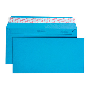 ELCO Briefumschläge Color DIN lang ohne Fenster intensivblau haftklebend 250 St.
