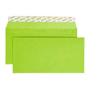 ELCO Briefumschläge Color DIN lang ohne Fenster intensivgrün haftklebend 250 St.