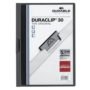 25 DURABLE Klemmhefter DURACLIP  anthrazit