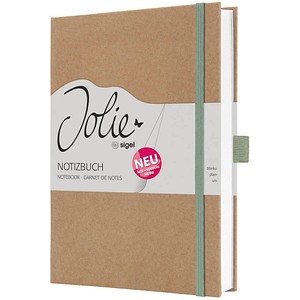 SIGEL Notizbuch  Jolie® ca. DIN A5 blanko, braun, mintgrün Hardcover 192 Seiten, 1 St.