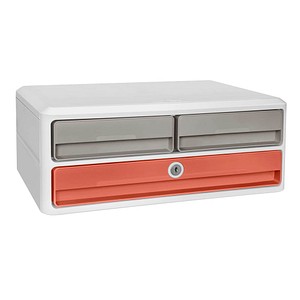 cep Schubladenbox TERRA NOVA  sand, terracotta 1090212391, DIN A4 quer mit 3 Schubladen, 1 St.