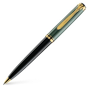 Pelikan Kugelschreiber Souverän K800 schwarz/grün/gold, Schreibfarbe: schwarz, 1 St.