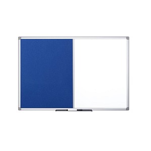 Bi-Office Whiteboard-Pinnwand MAYA KOMBI 90,0 x 60,0 cm Textil blau