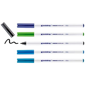 edding 4600 cool Textilmarker farbsortiert 1,0 mm, 5 St.