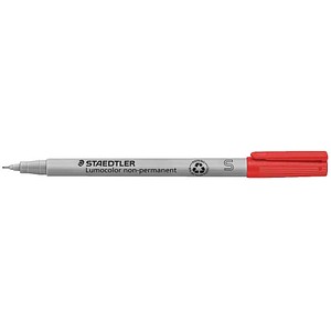 STAEDTLER Lumocolor Folienstifte rot 0,4 mm non-permanent, 10 St.