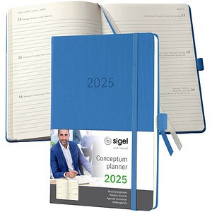 SIGEL Buchkalender Conceptum 2025 blau