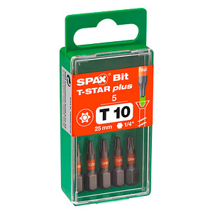 5 SPAX® T10 T-STAR Plus Bits, 5 St.