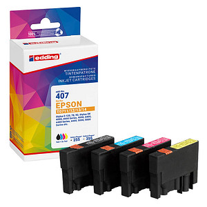 edding EDD-407  schwarz, cyan, magenta, gelb Druckerpatronen kompatibel zu EPSON T0715, 4er-Set