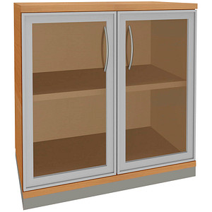 fm Aktenschrank Sidney, 4260267329160 buche, Acrylglas klar 1 Fachboden 80,0 x 44,2 x 78,1 cm