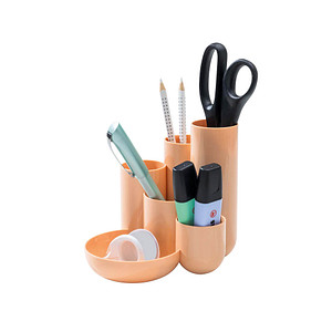 HAN Schreibtisch-Organizer CAMPUS pastellorange Polystyrol 6 Fächer 13,1 x 15,4 x 13,7 cm