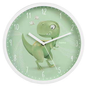 hama Wanduhr Cebu grün weiß Kunststoff, Ø 25,0 cm
